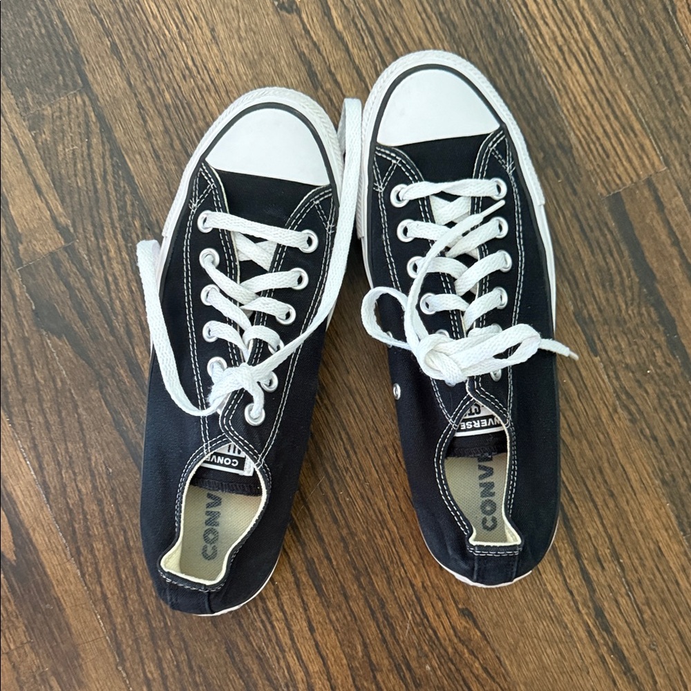 Converse Kids Black and White Low Top Sneakers